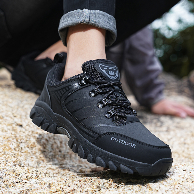 Outdoor men's off-road jungle hiking shoes, mesh breathable single shoes, casual low cut lace up hiking shoes image 8