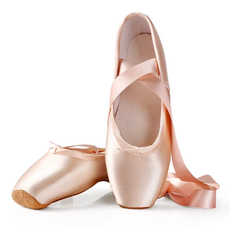 Ballet Dance Shoes Child and Adult Ballet Pointe Shoe Professional with Ribbons Shoes Woman Zapatos