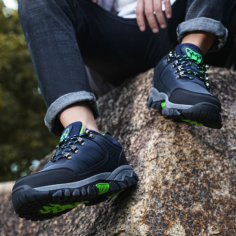 Outdoor men's off-road jungle hiking shoes, mesh breathable single shoes, casual low cut lace up hiking shoes image 5