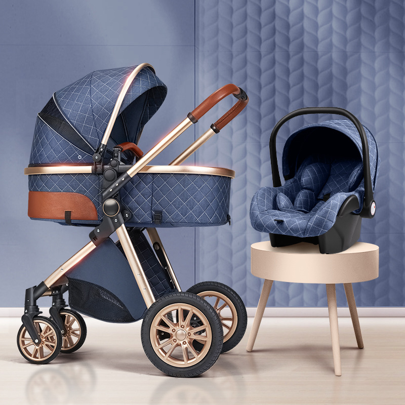High landscape baby stroller that can sit or lie down lightweight folding two-way shock-absorbing
