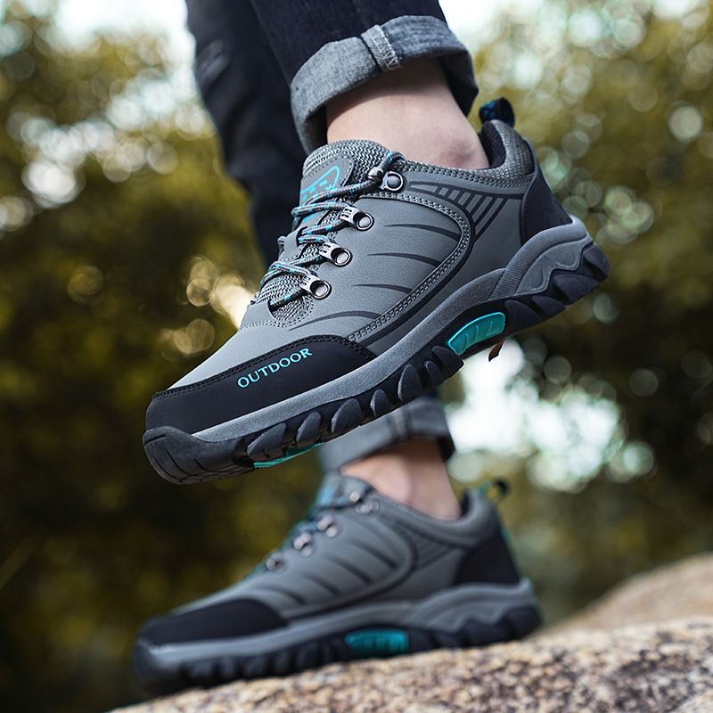 Outdoor men's off-road jungle hiking shoes, mesh breathable single shoes, casual low cut lace up hiking shoes image 6