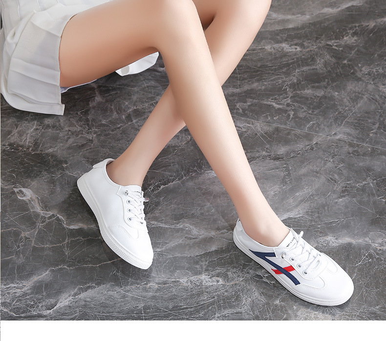 Women’s Casual White Shoes – Breathable Flat Bottom Non-Slip Sneakers
