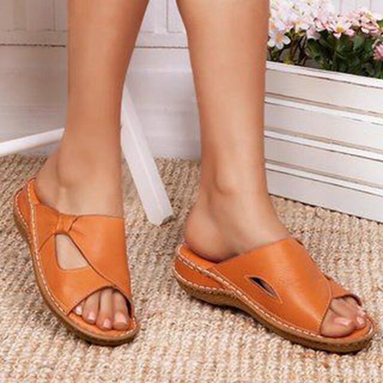 Spring and summer cool slippers for women flat bottomed outer slippers