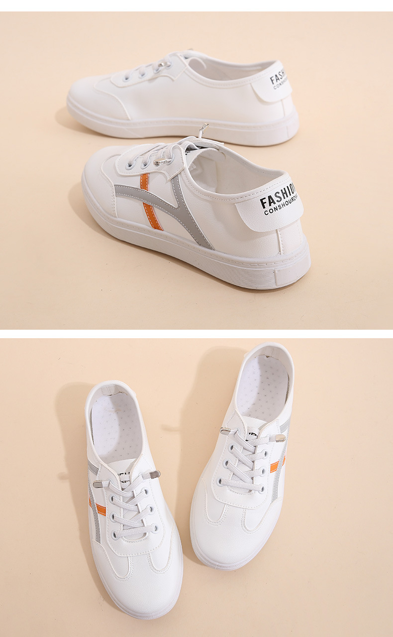 Women’s Casual White Shoes – Breathable Flat Bottom Non-Slip Sneakers
