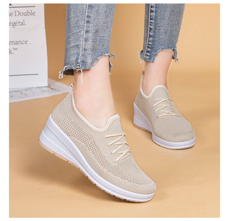 Women’s Inner Height Mesh Shoes – Breathable Non-Slip Casual Sneakers