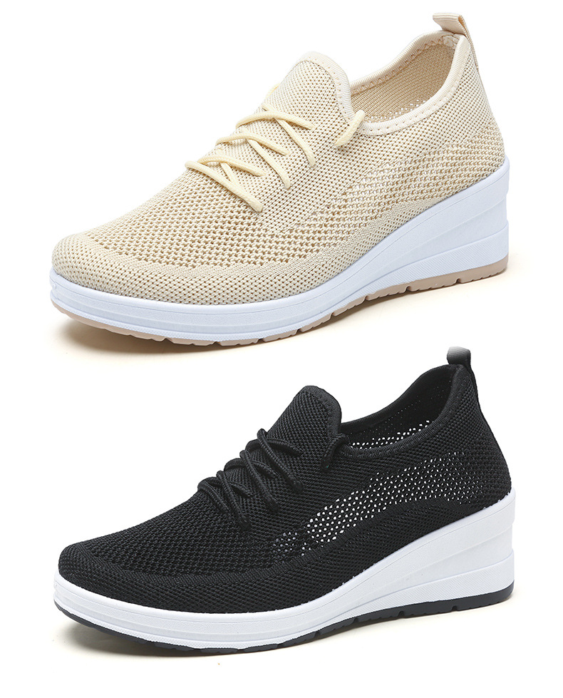 Women’s Inner Height Mesh Shoes – Breathable Non-Slip Casual Sneakers