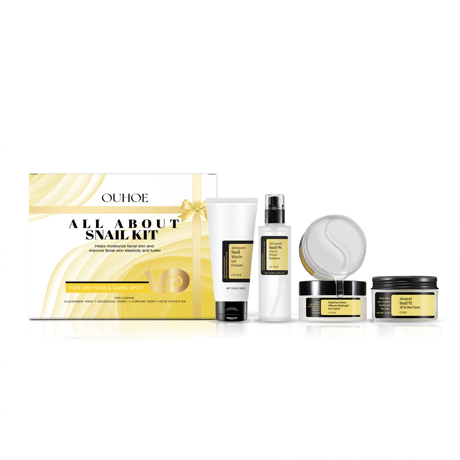 Snail Facial Care Gift Box, Nourishing And Repairing Skin, M