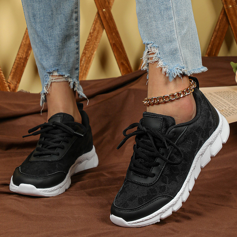 White shoes breathable lightweight casual sports women's shoes soft soled running shoes image 8