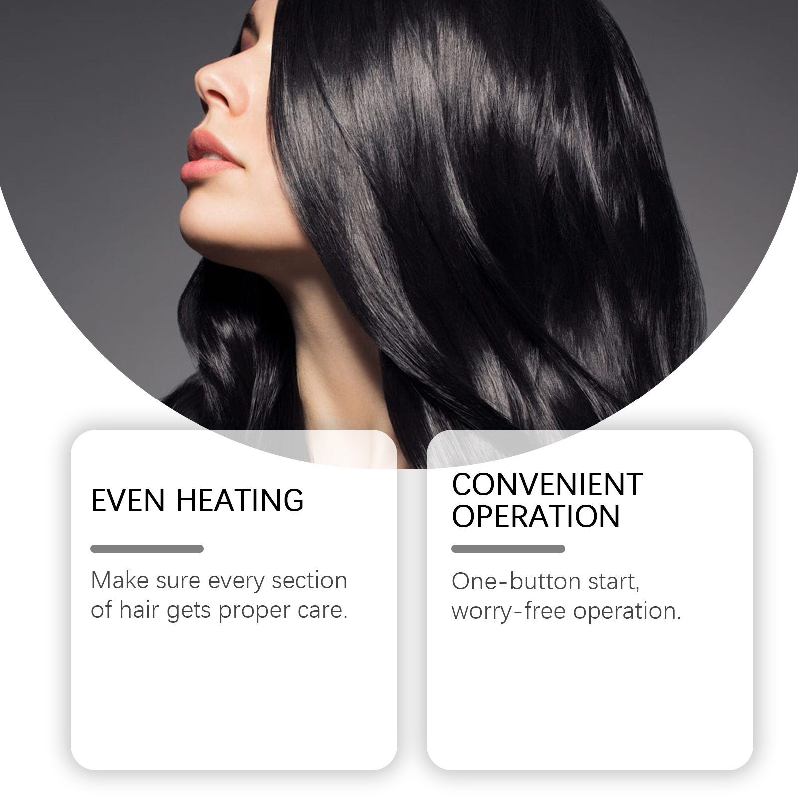 Hair care cap controller with turquoise display detail