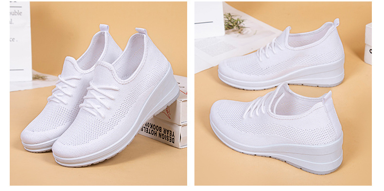 Women’s Inner Height Mesh Shoes – Breathable Non-Slip Casual Sneakers