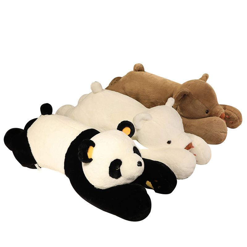 Lying down polar bear plush toy panda doll sleeping pillow doll