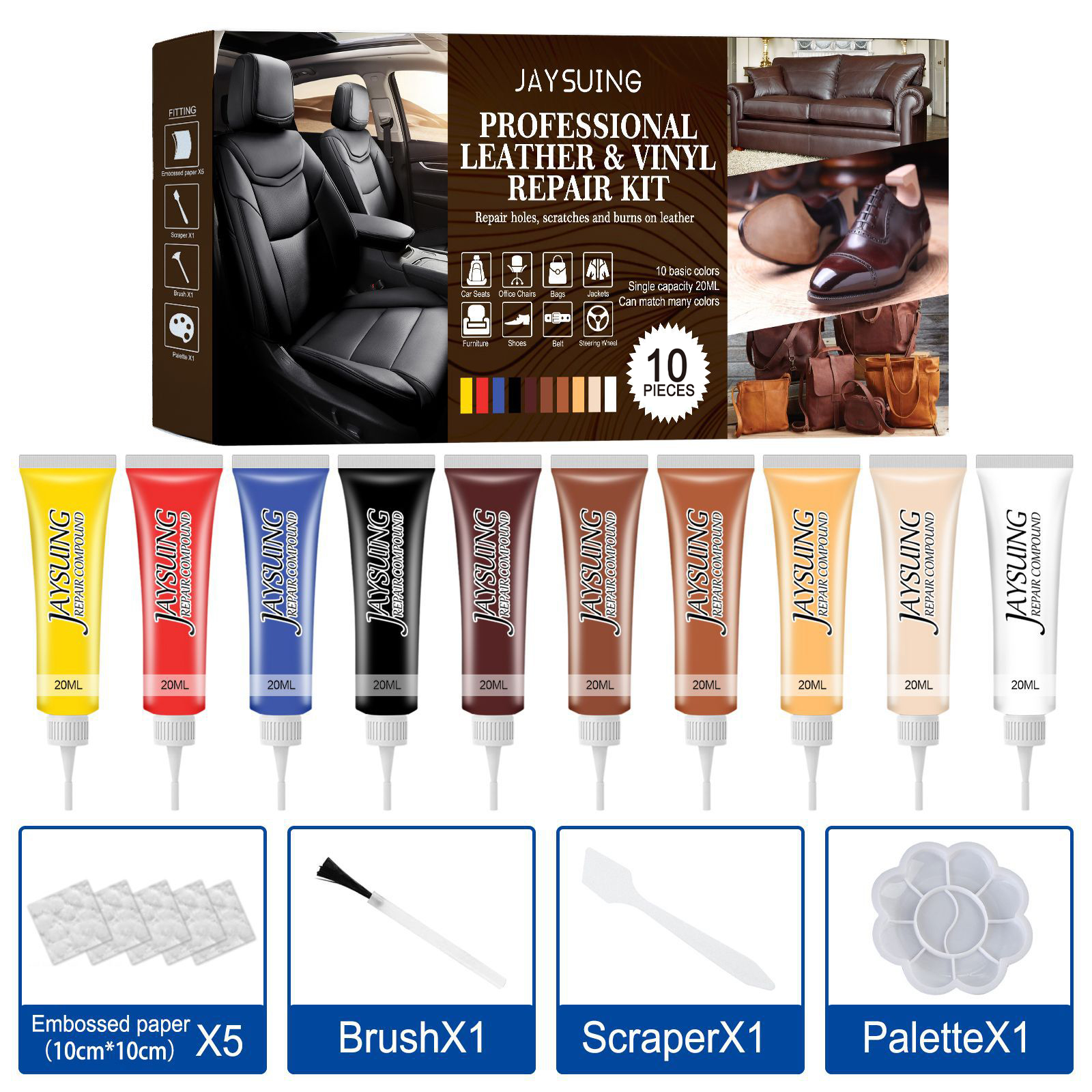 Leather Toning Cream, Set Car Leather Care Toning Leather Ba