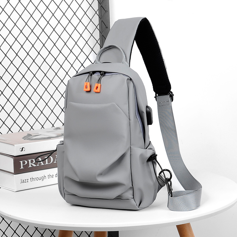 Men's sports chest bag shoulder bag simple men's crossbody bag fashionable small shoulder bag