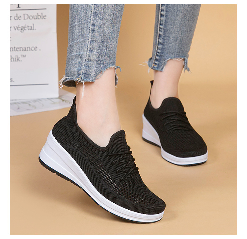 Women’s Inner Height Mesh Shoes – Breathable Non-Slip Casual Sneakers