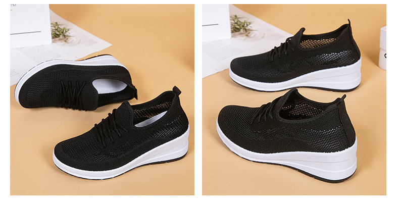 Women’s Inner Height Mesh Shoes – Breathable Non-Slip Casual Sneakers