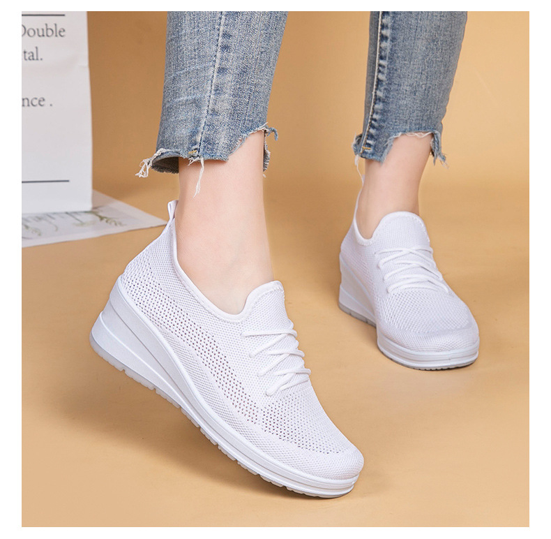 Women’s Inner Height Mesh Shoes – Breathable Non-Slip Casual Sneakers