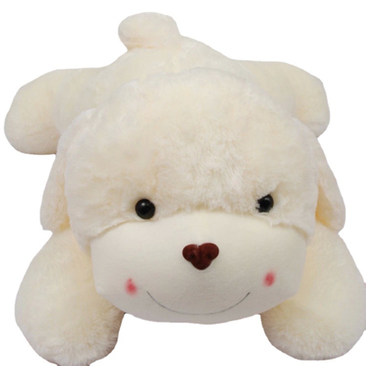 Cute Fragrant Puff Dog Plush Toy with Smiling Face Little White Puff Dog Doll