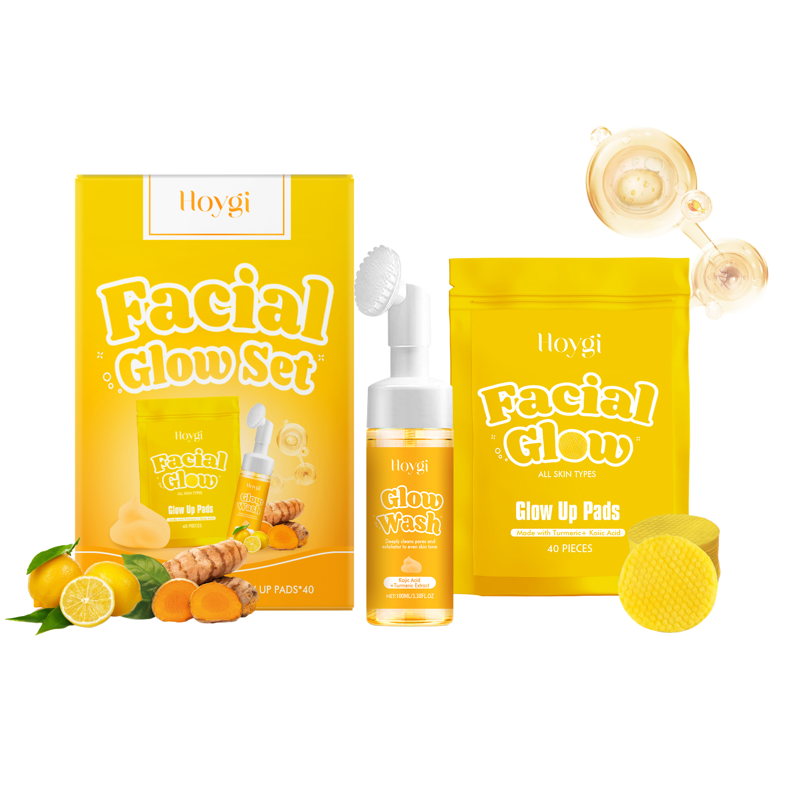 Turmeric Tender Cleansing Set Gently Cleanses Facial Skin An