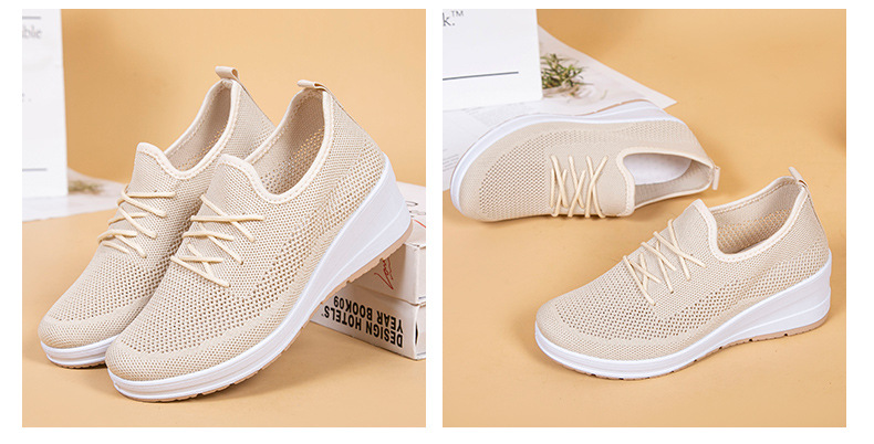 Women’s Inner Height Mesh Shoes – Breathable Non-Slip Casual Sneakers