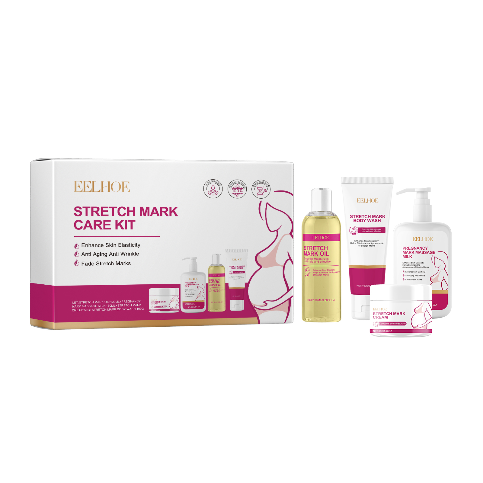 Skin Care Set Gently Moisturizes Postpartum Skin Fine Lines,
