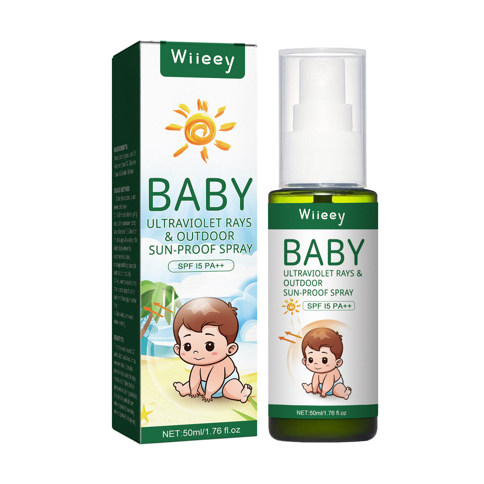 Baby Ultraviolet Rays & Outdoor Sun-Proof Spray, Protect The