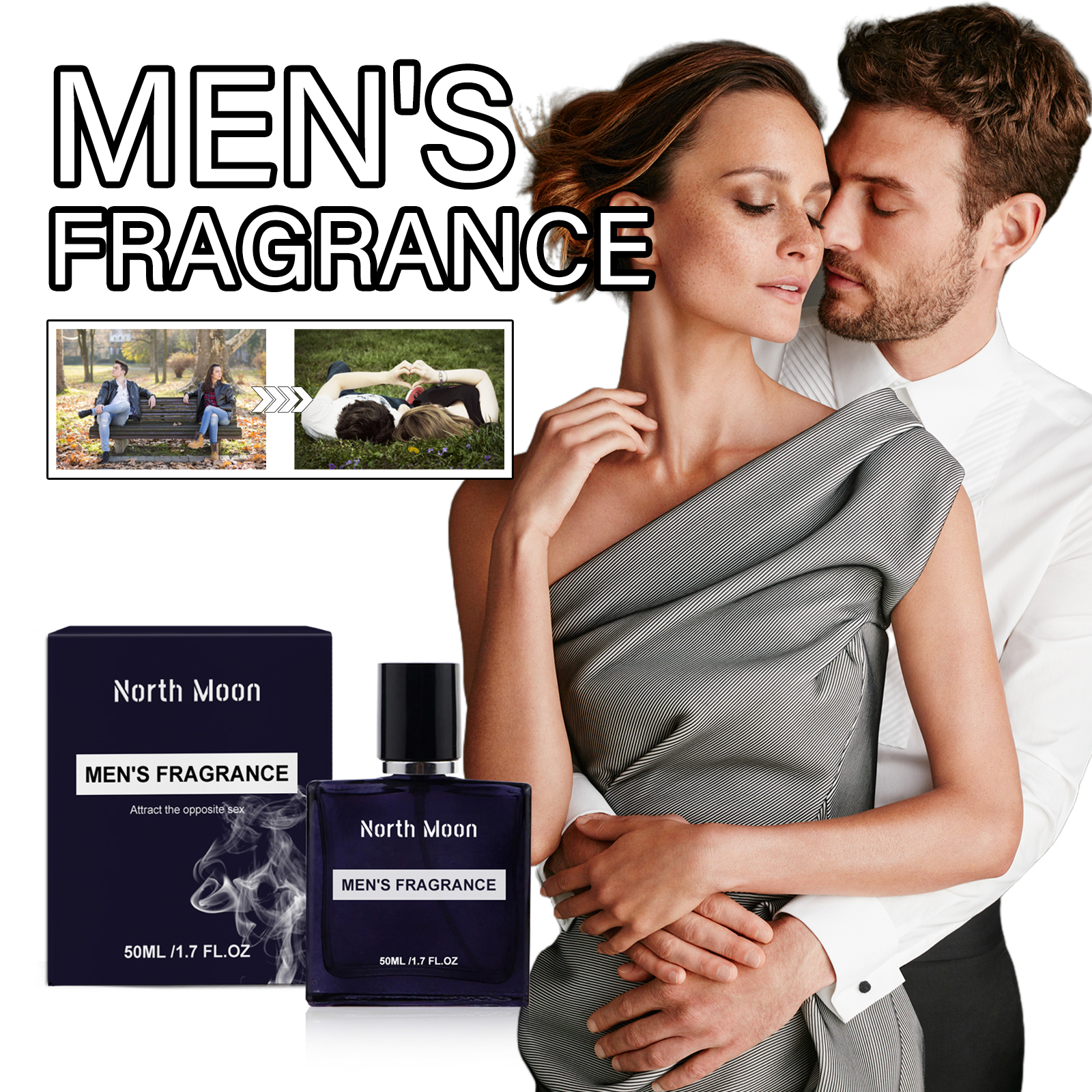 North Moon fragrance shown in a romantic date setting
