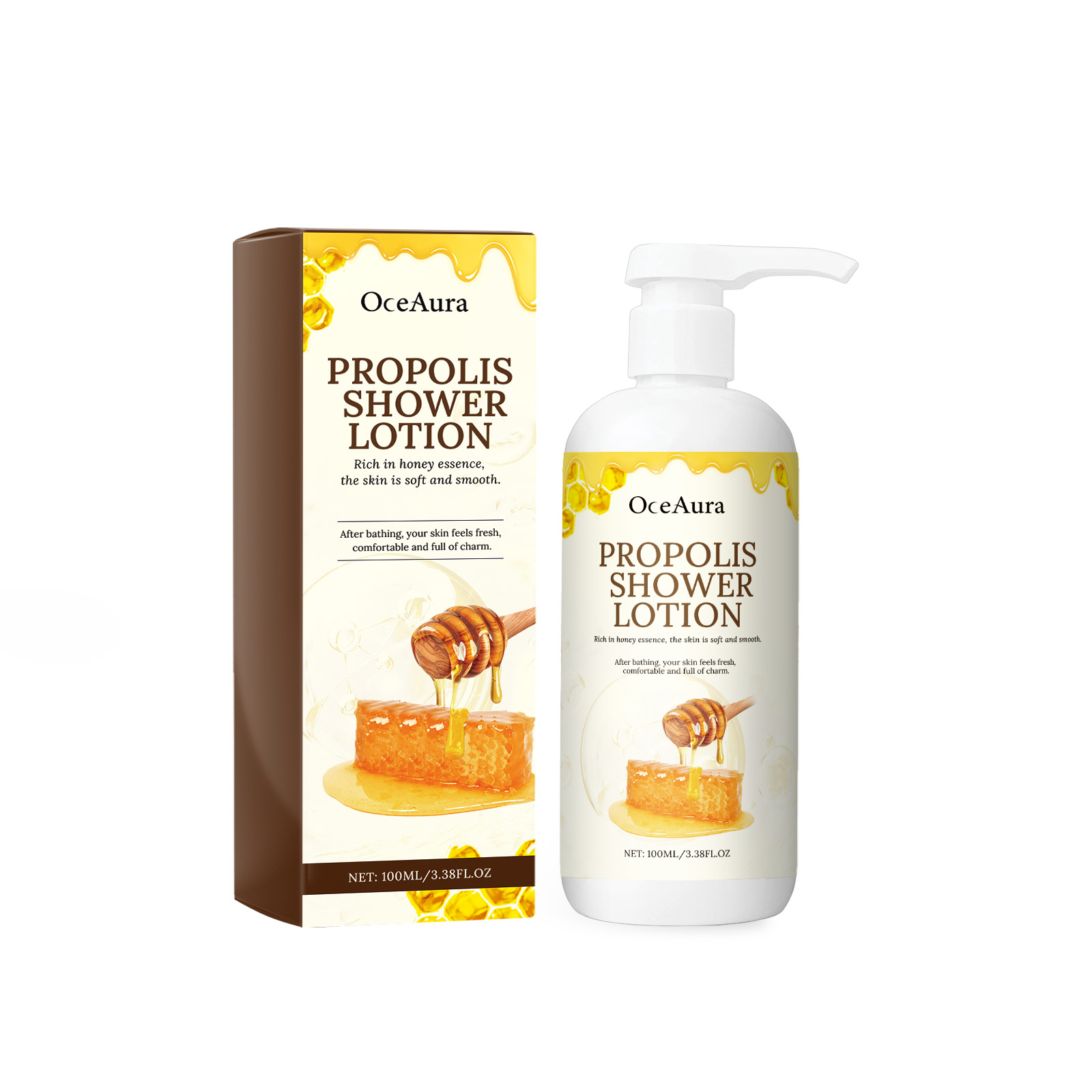Propolis Shower Lotion, Body Skin Cleansing And Moisturizing