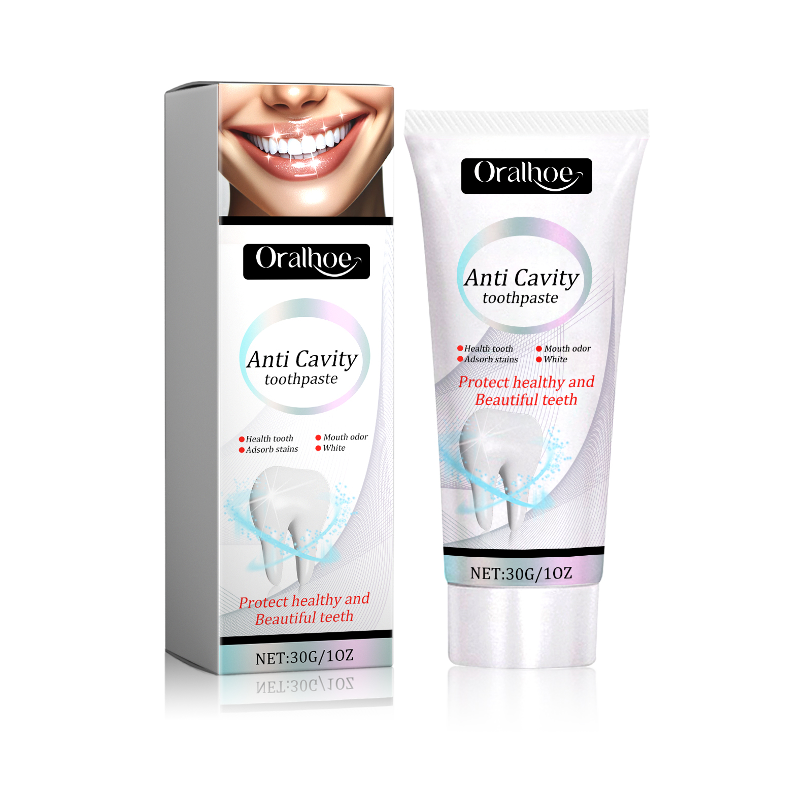 Toothpaste tube and carton for fresh-breath routine