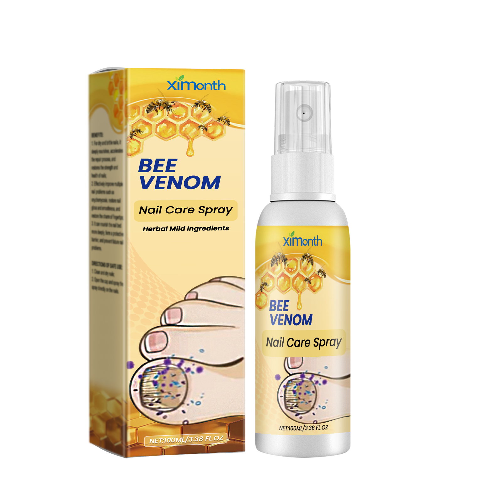 Bee Venom Nail Spray Pedicure Cleaning And Repairing Smooth 