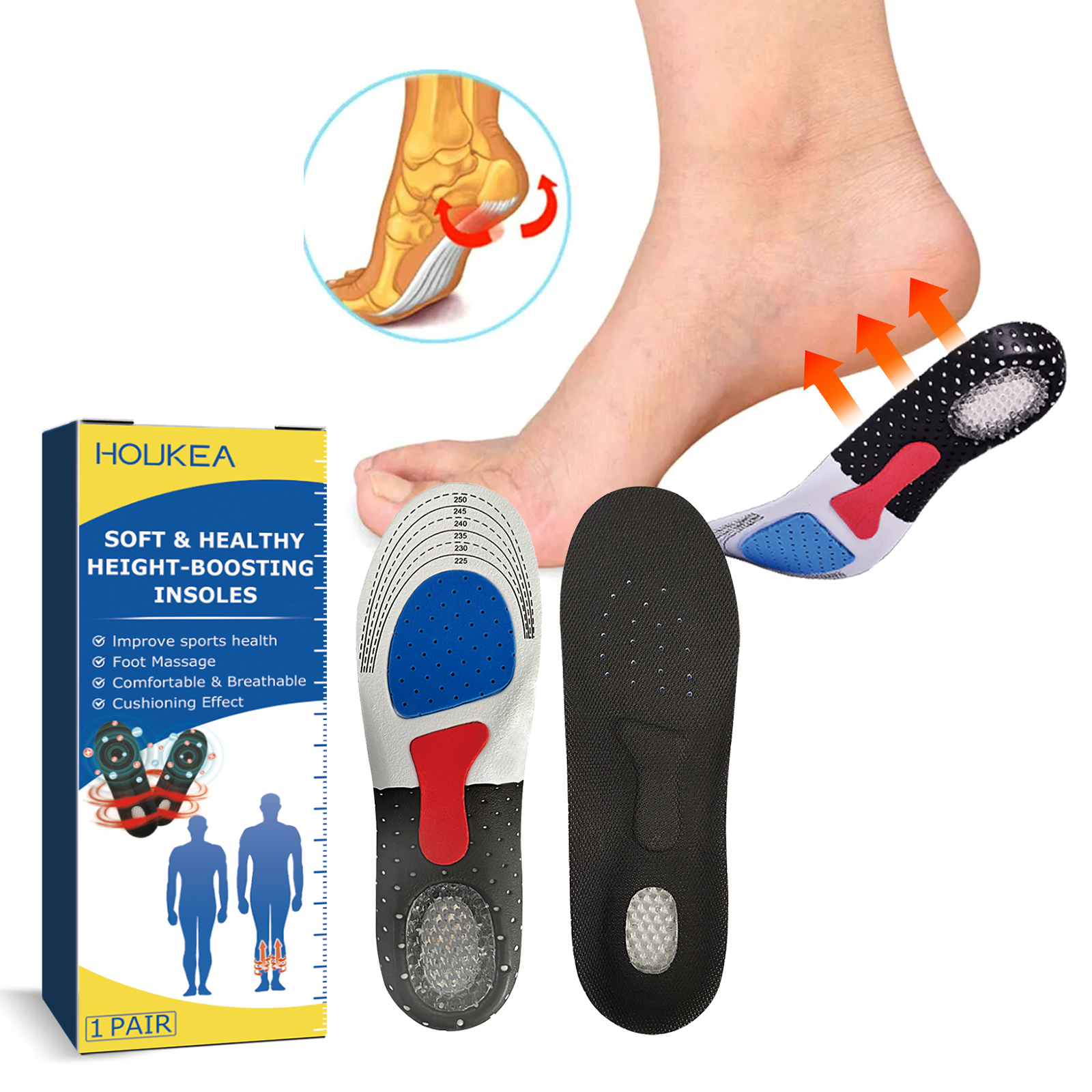 Insole heel section positioned inside shoe