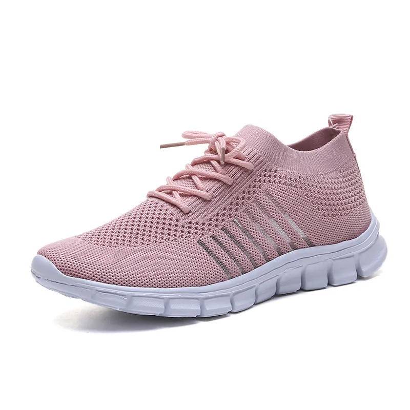 Breathable Mesh Round Toe Lace Up Athletic image 4