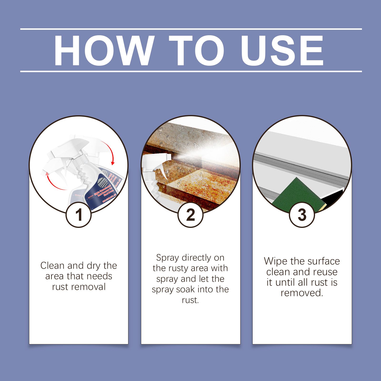 Steel Rust Remover Bolt Screws Metal Rust Cleaner Rust Remov