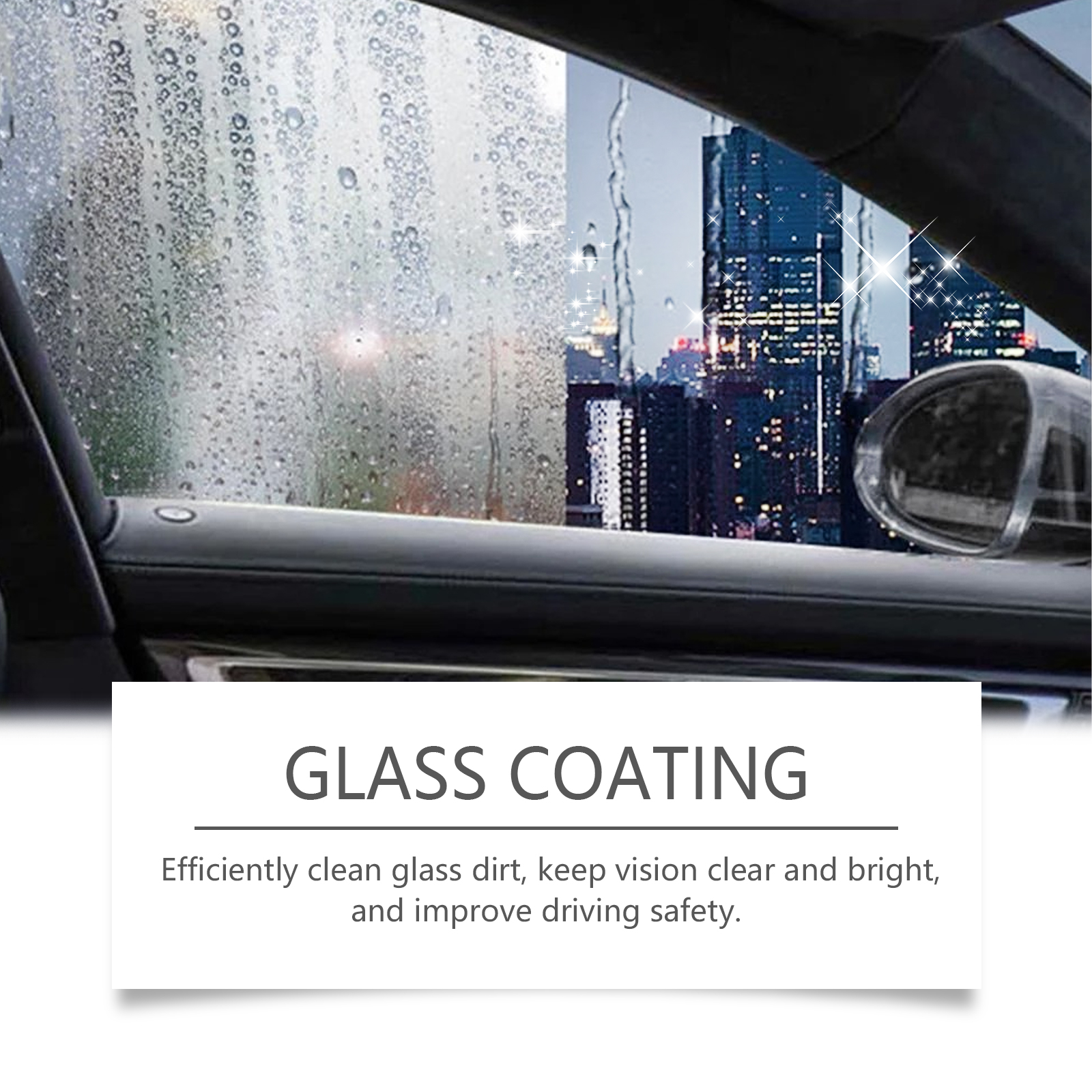 Fogged side window showing the need for glass treatment