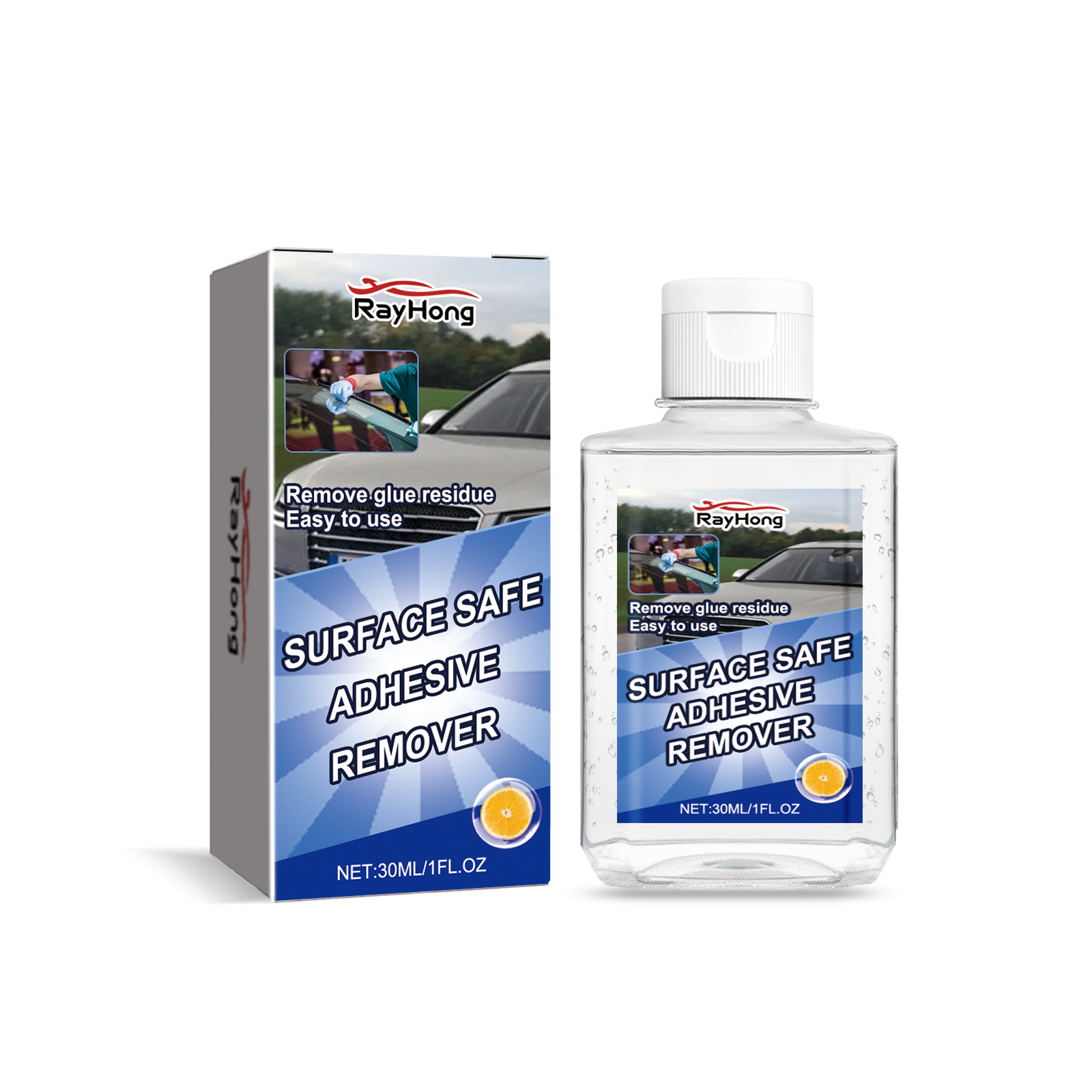 Compact remover bottle and box for detailing kits