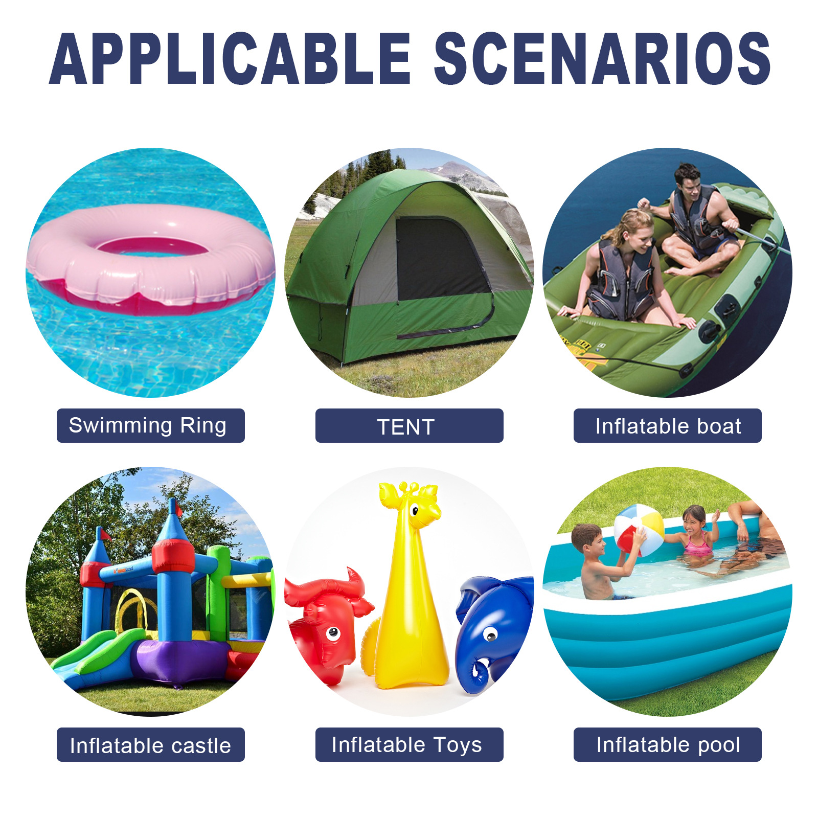 Outdoor and inflatable items suited to patch repairs