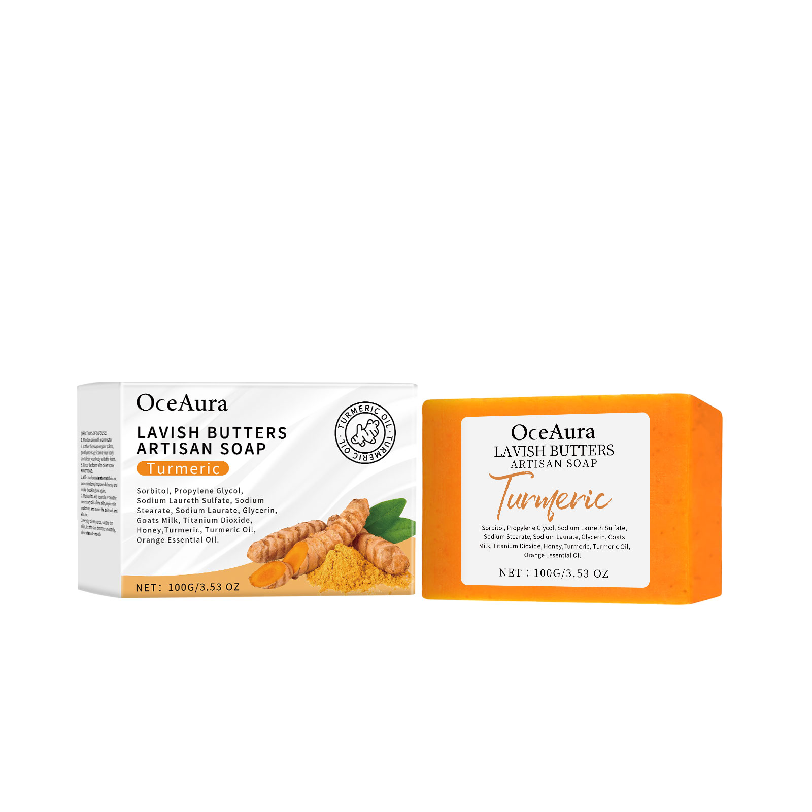 Turmeric Skin Care Soap, Clean And Moisturize The Body Skin 