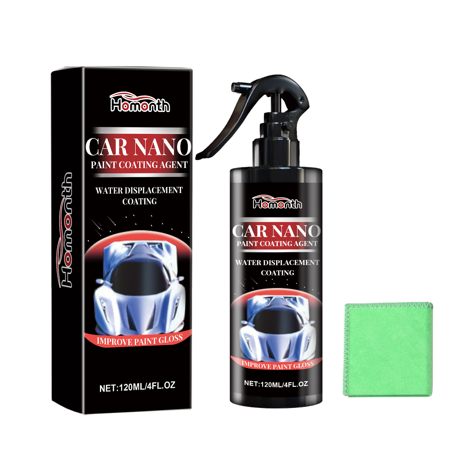 Complete automotive paint coating kit ready to use