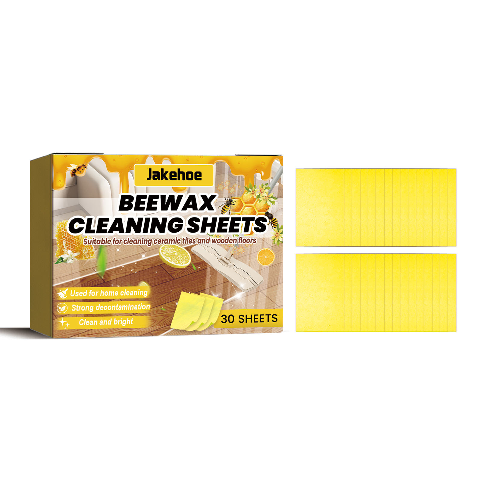 Beewax Cleaning Sheets, Home Floor Decontamination Descaling Lighten The Multifunctional Mop The