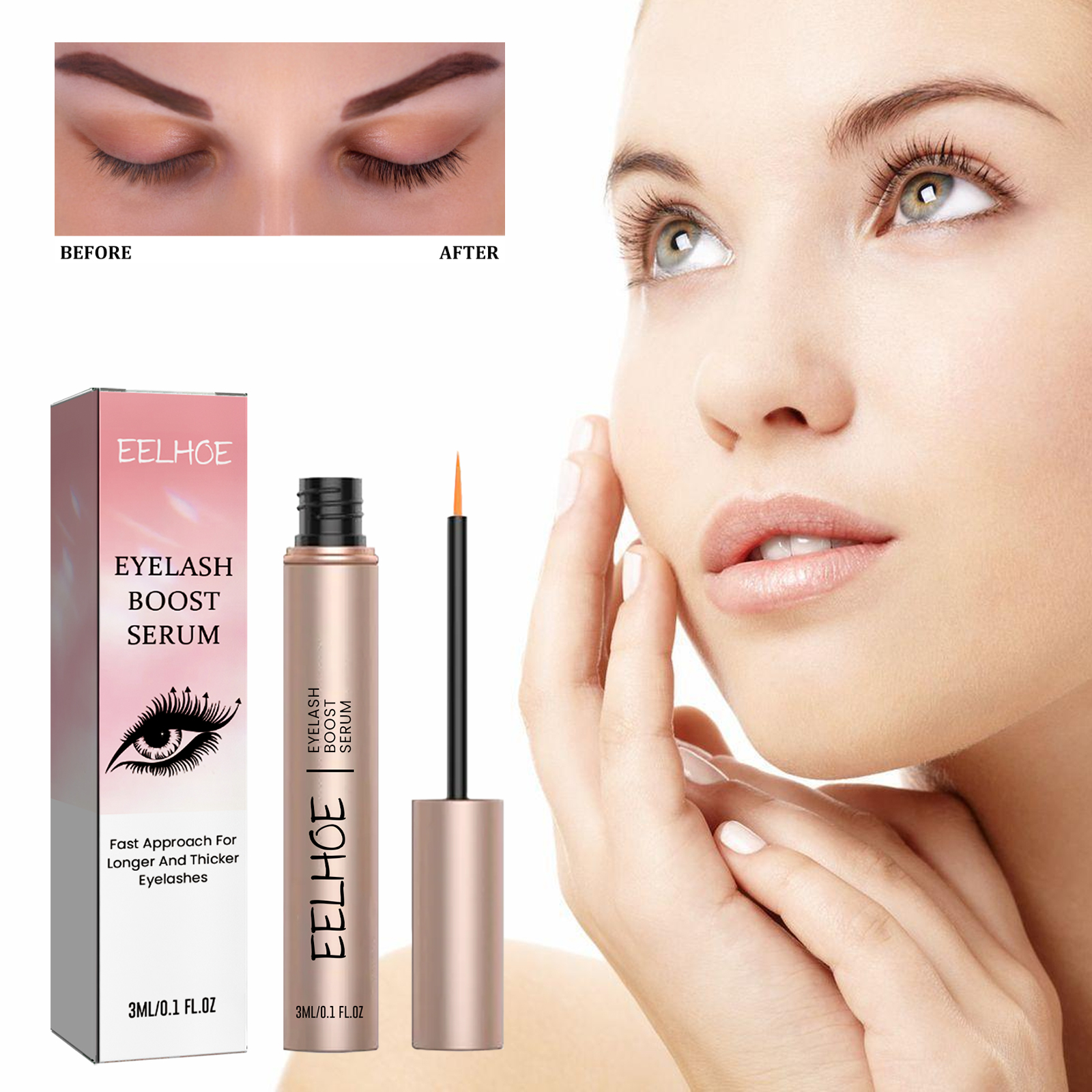 Before and after panel showing fuller-looking lash definition