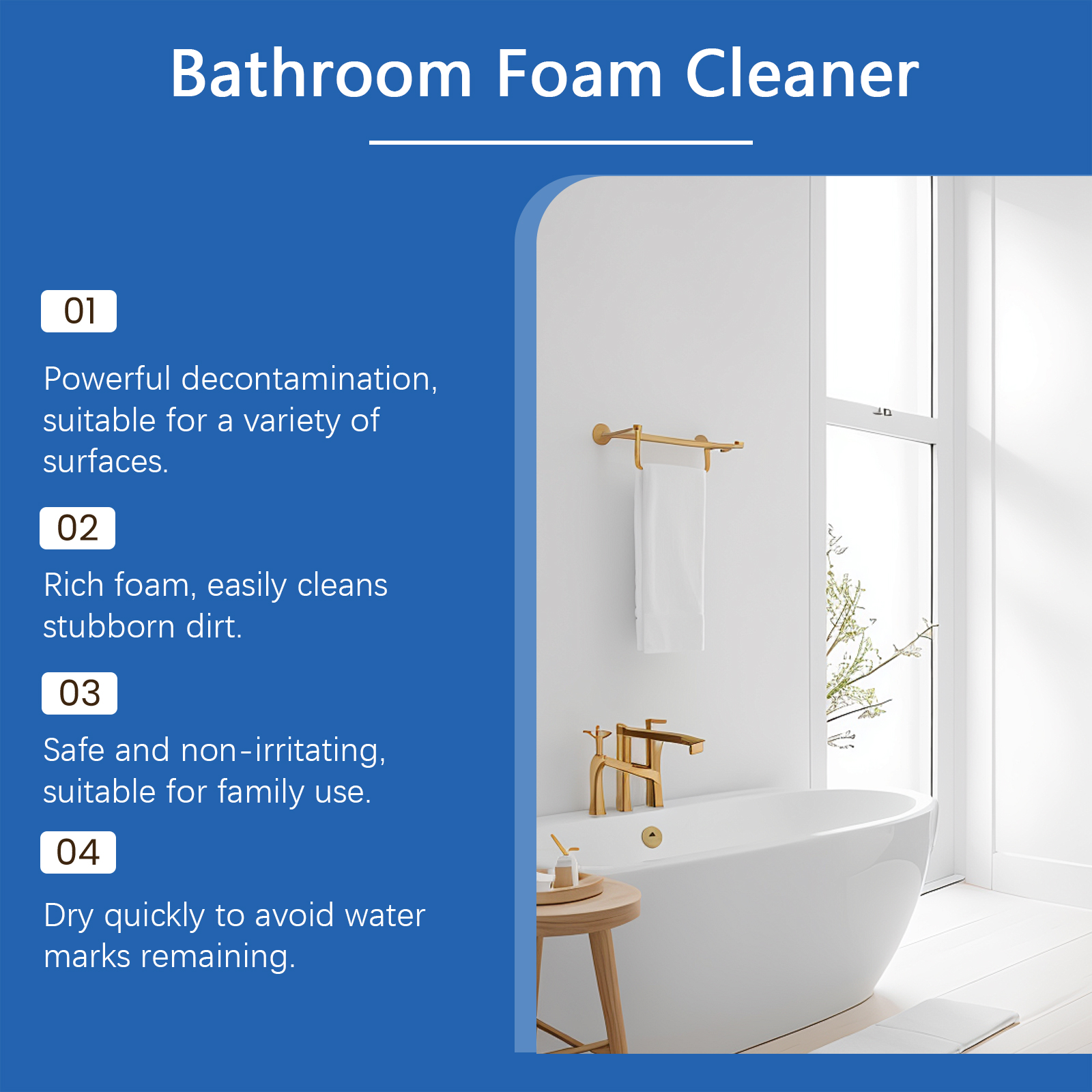 Bathroom foam cleaner benefit details