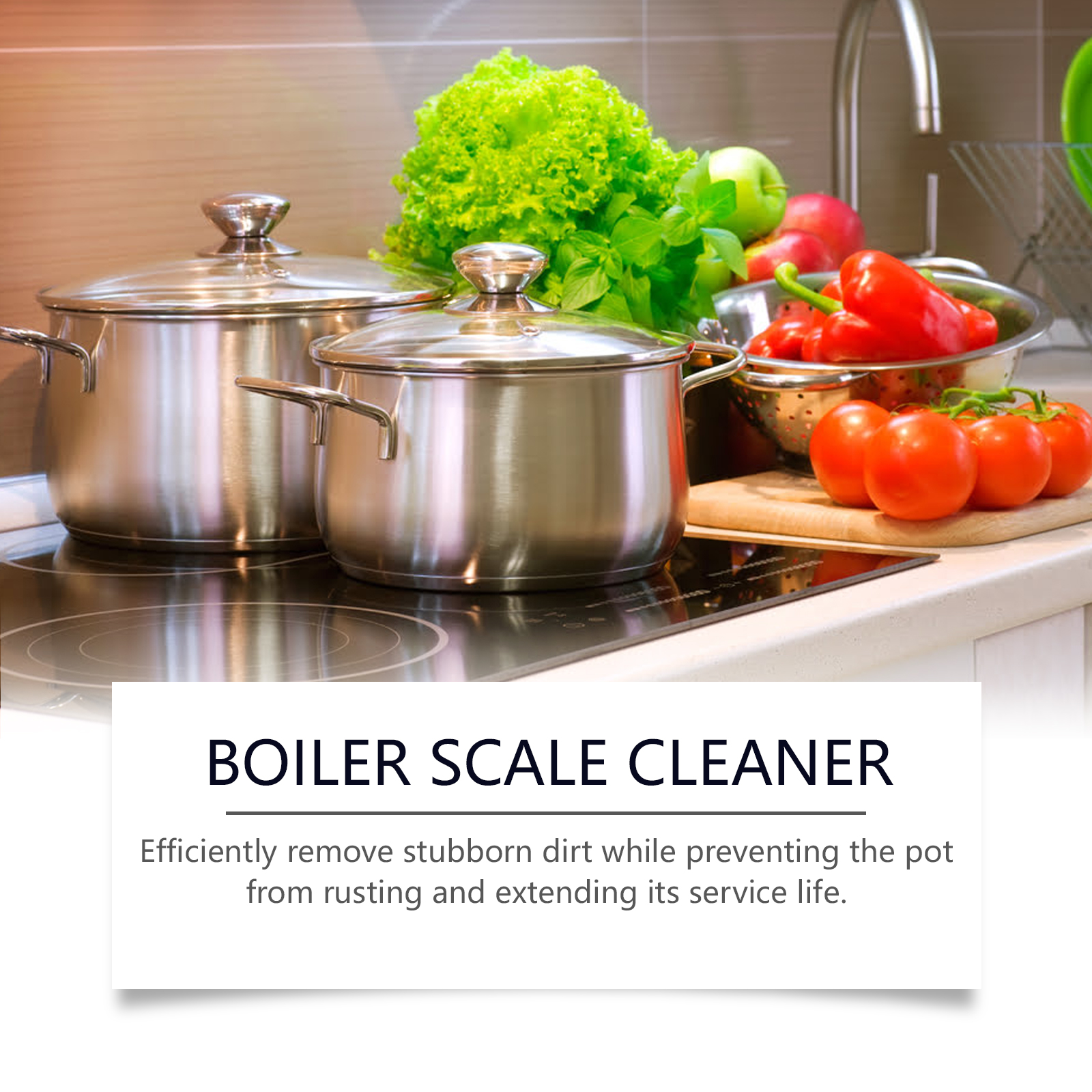 Clean cookware illustrating targeted scale cleaning