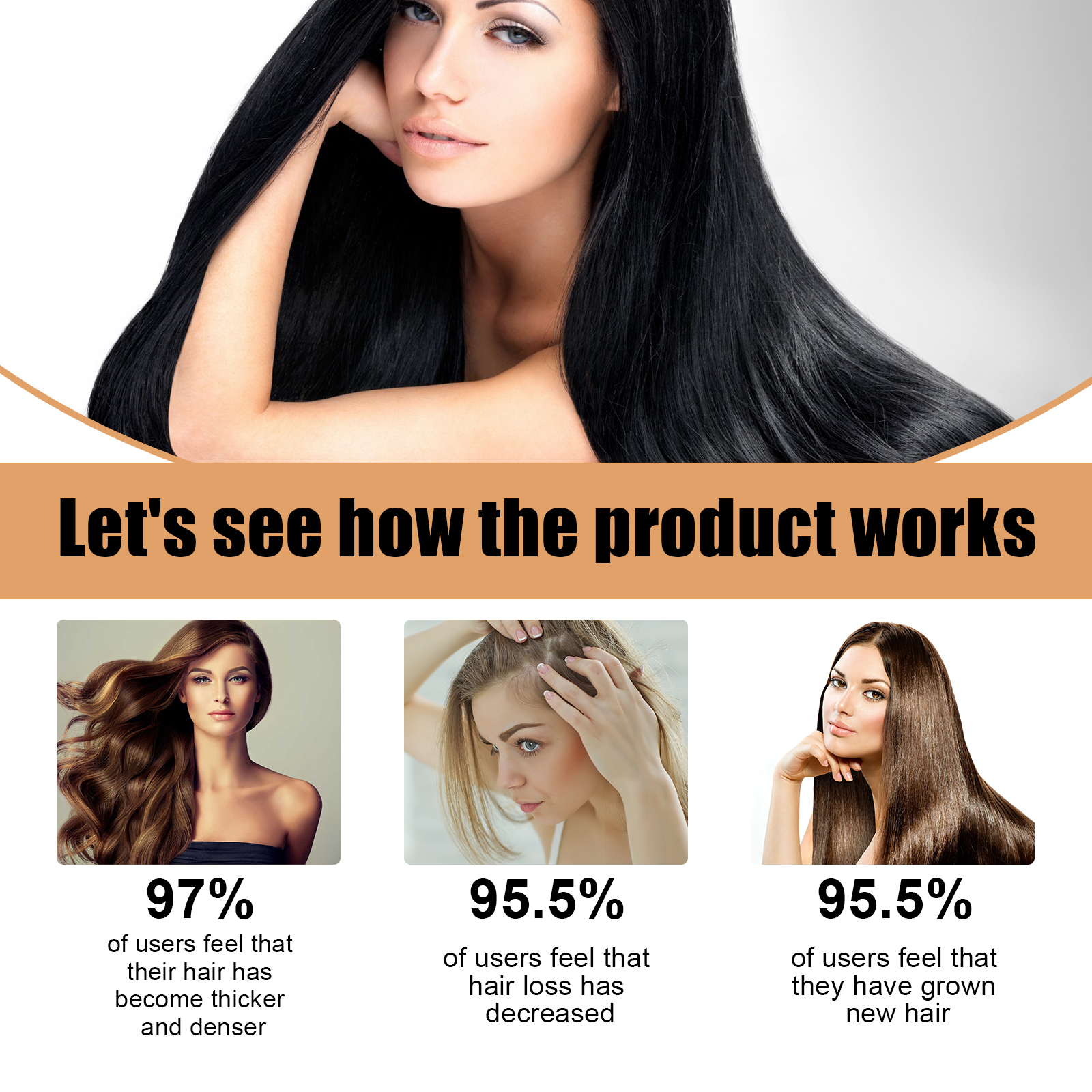 Women with long hair beside reported fuller-looking results