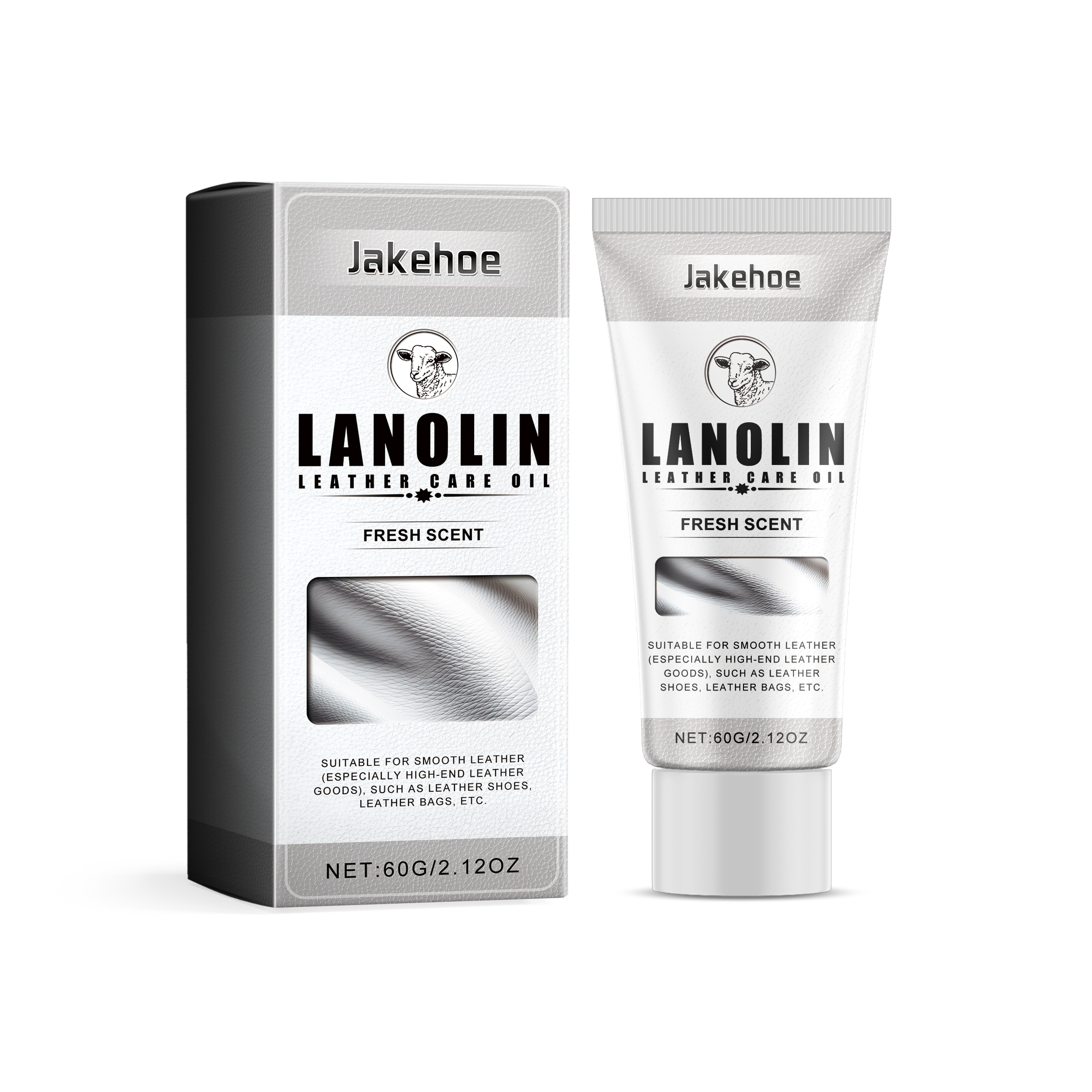 Light packaging variant with leather texture panel