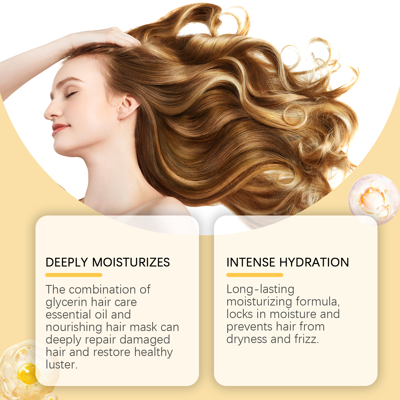 Hair care set showing pump and nourishing mask formats