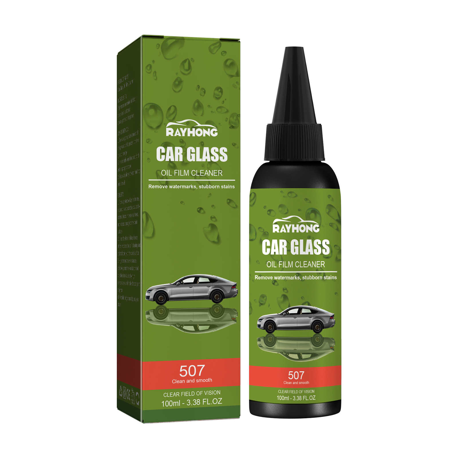 Rayhong bottle and carton ready for windshield maintenance
