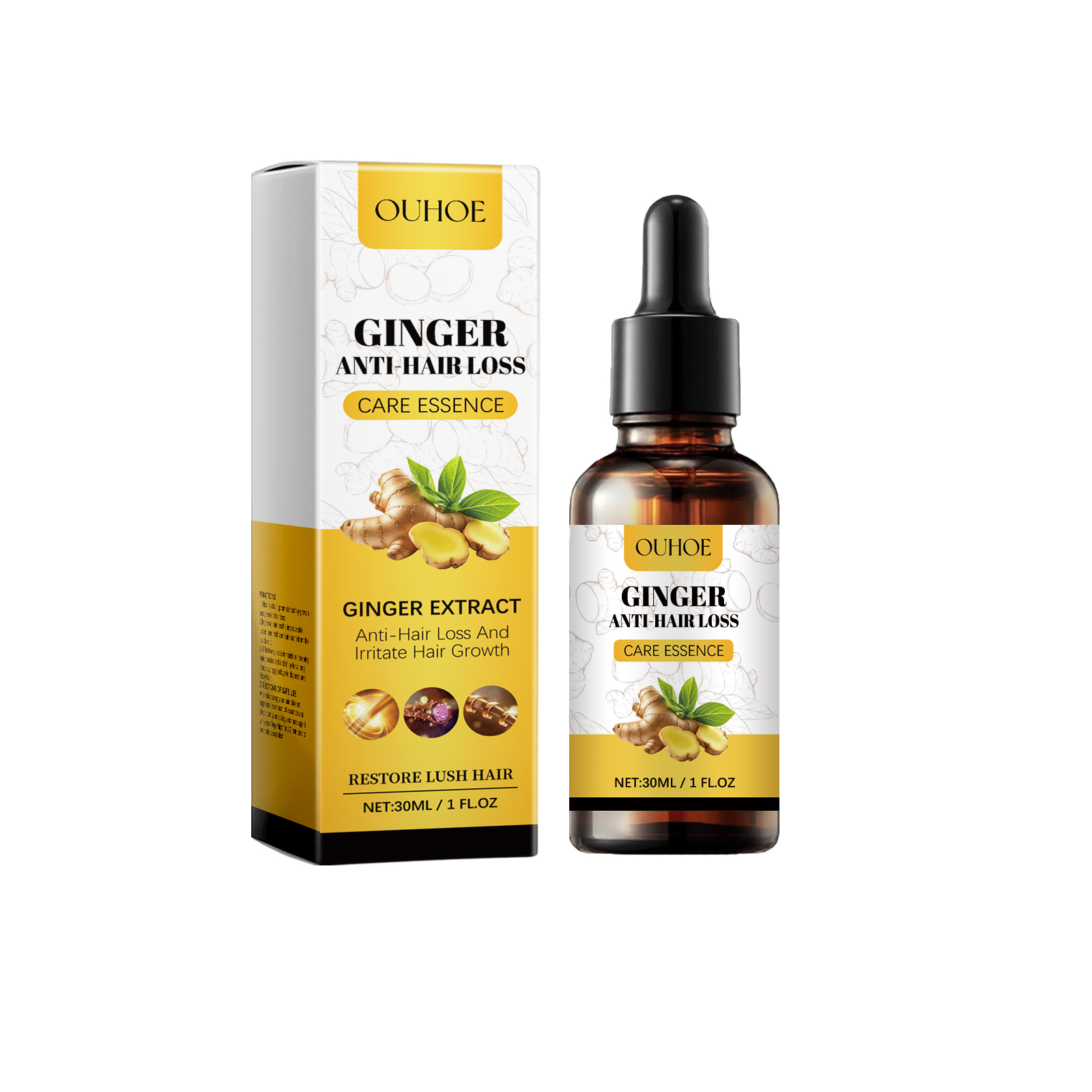 Ginger Hair Essential Oil Ginger Plant Extract Gently Nouris