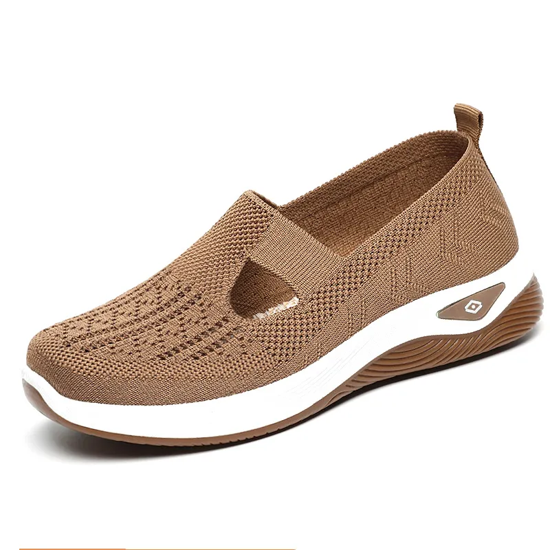 Breathable Mesh Round Toe Wedge Sneakers image 5