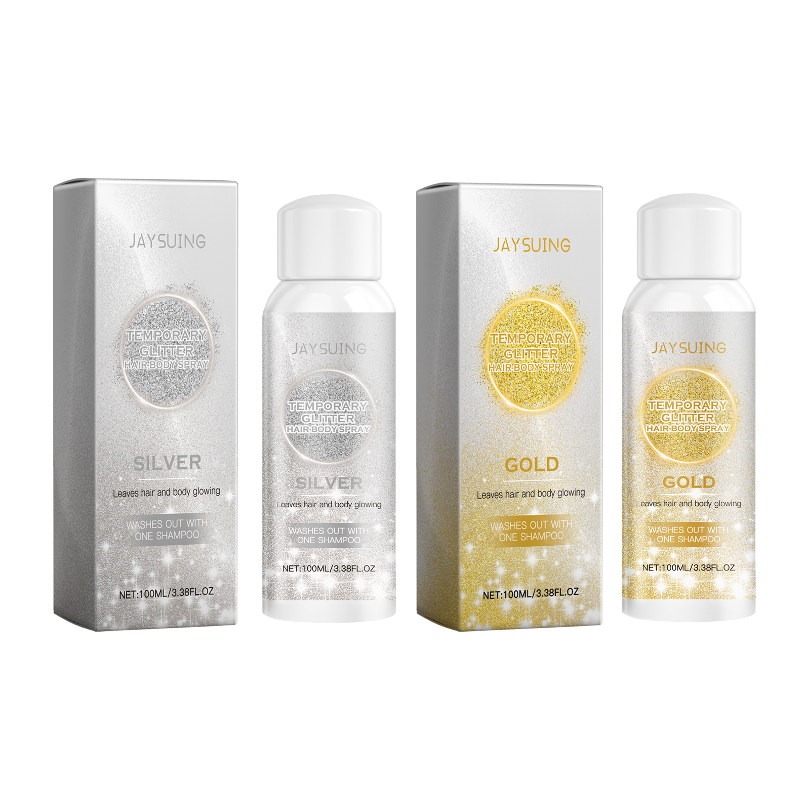 Gold And Silver Glitter Spray Series Long-Lasting Shine Natural Stereoscopic Body Highlight Shine