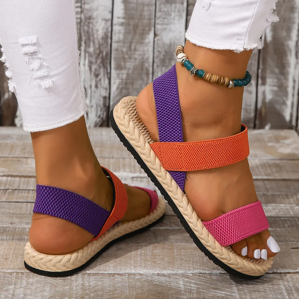 Open Toe Flat Sandals image 4