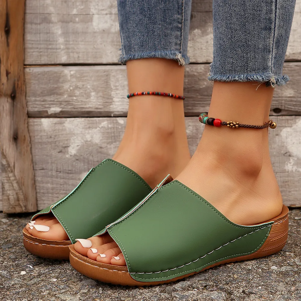 Open Toe Wedge Sandals image 4